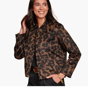 Stylish Leopard Print Women's Blazer